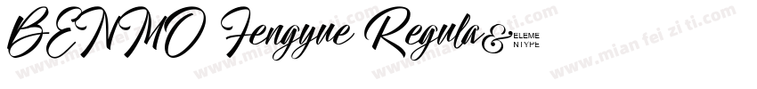 BENMO Fengyue Regula字体转换